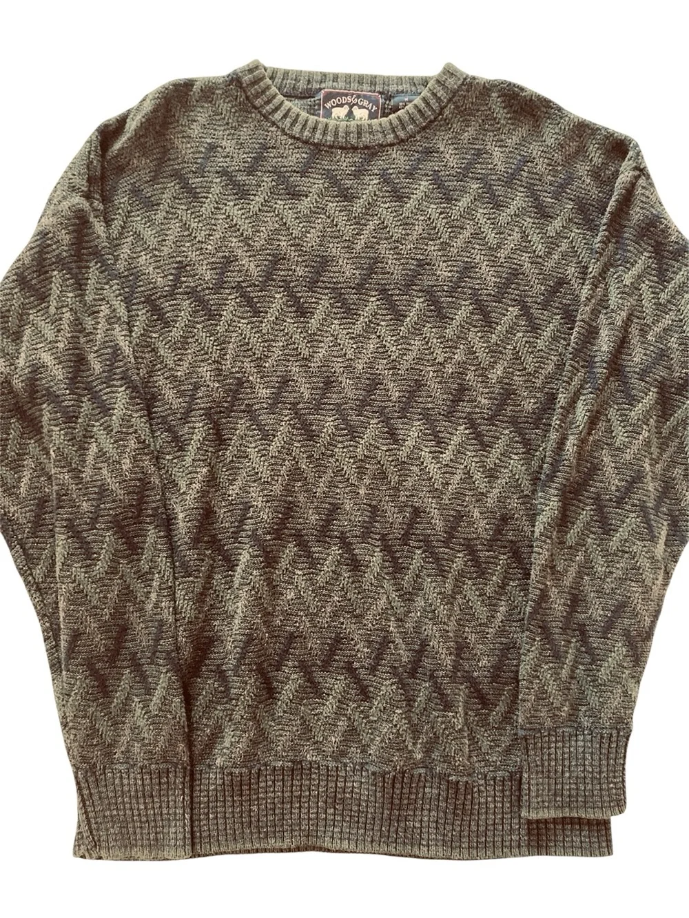 Vintage Woods & Gray Men’s Knit Green Sweater M